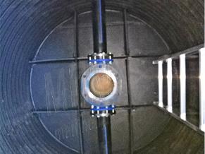 установка подставки под пожарный гидрант по центру колодца без задвижки